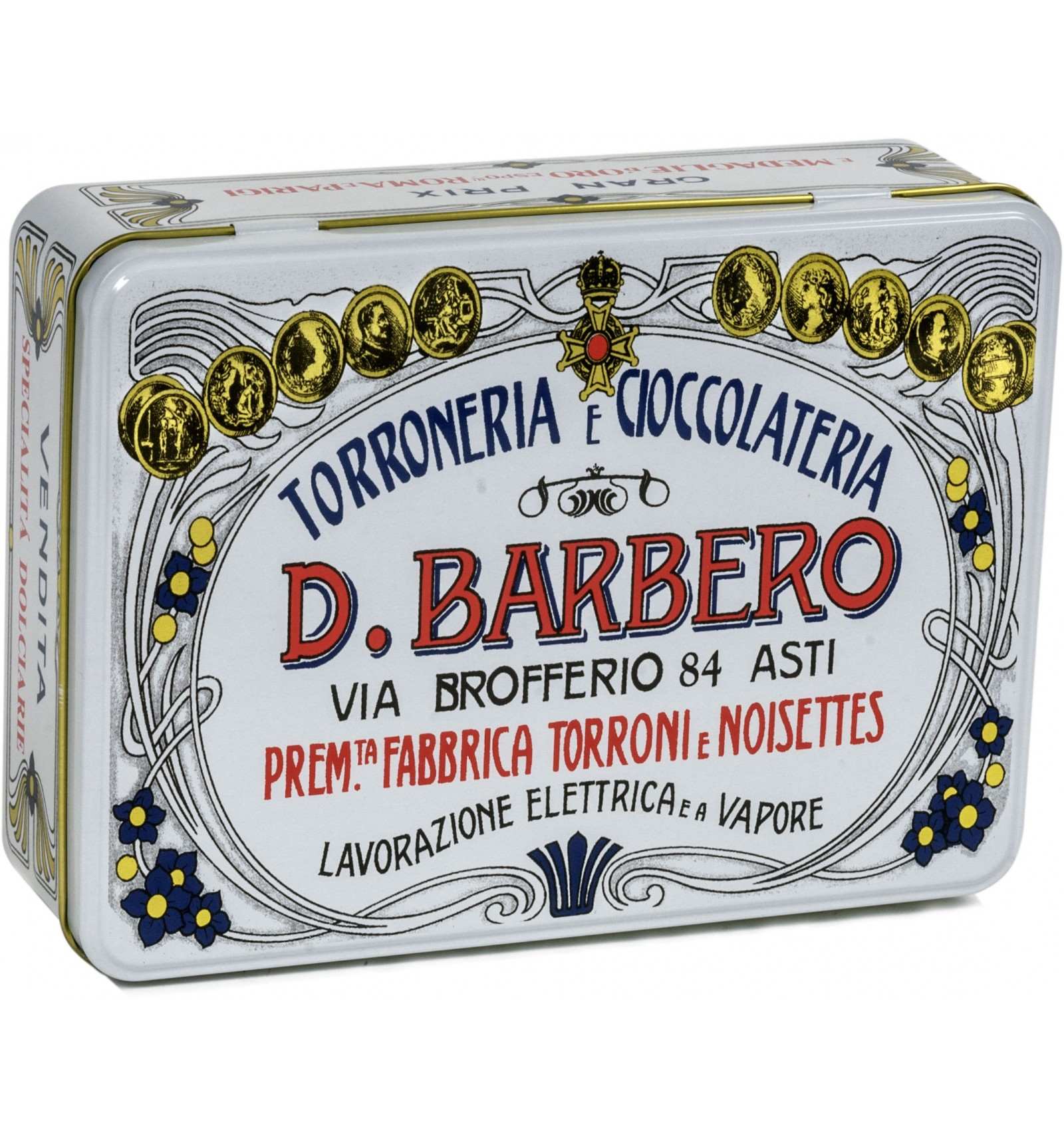 SCATOLA METALLO TORRONE D’ASTI BARBERO 500GR